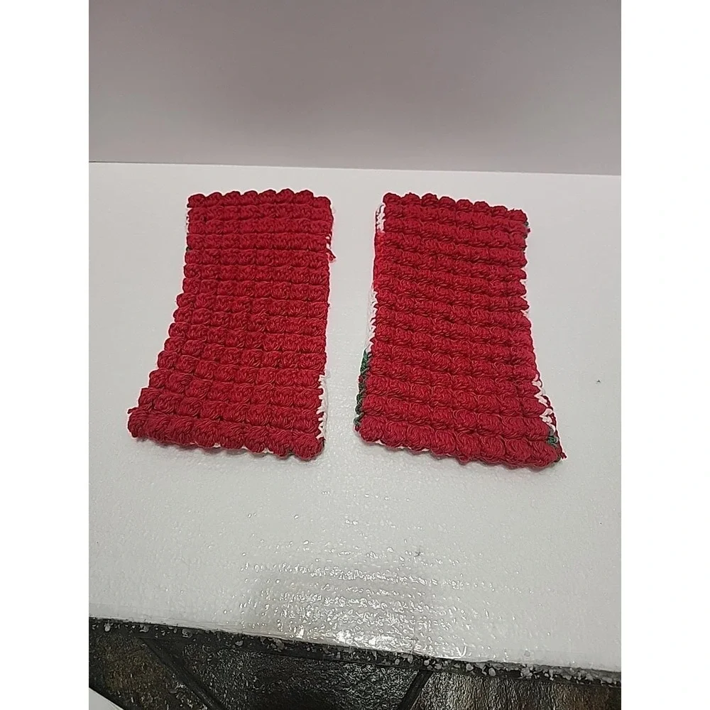 Swifter Covers Reusable Set of 2 Christmas Colors homemade Crochet
